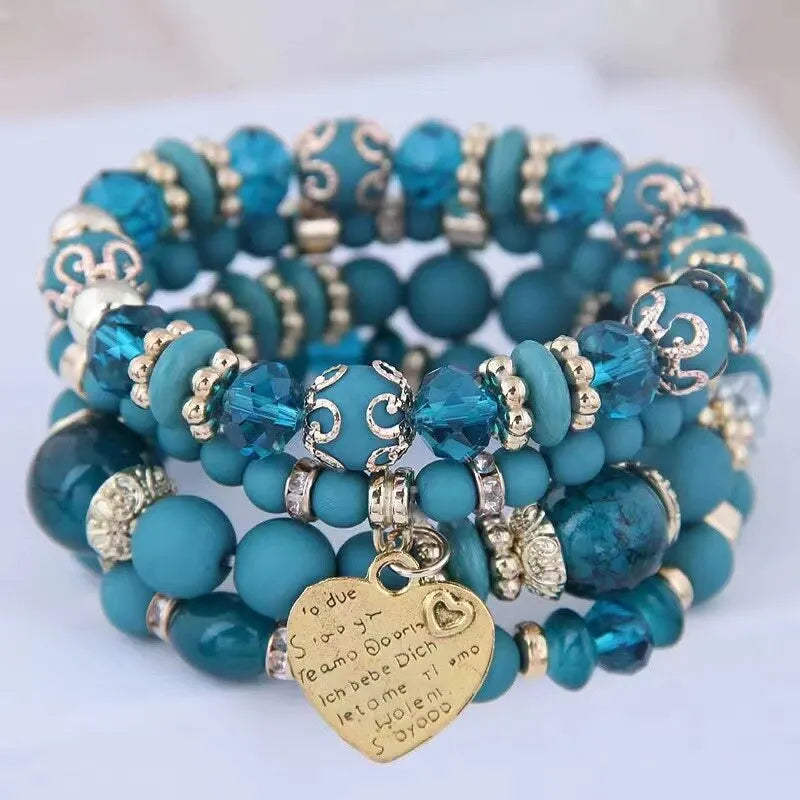 Set de Pulseras "Aura Marina"